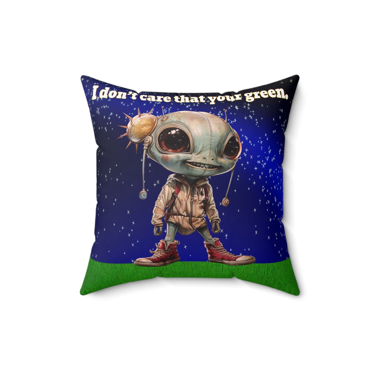 I don't care that your grey - Spun Polyester Square Pillow - ('snoops' background)