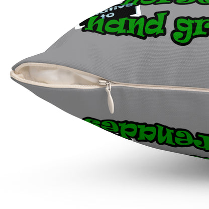 my luck - Spun Polyester Square Pillow - (grey)