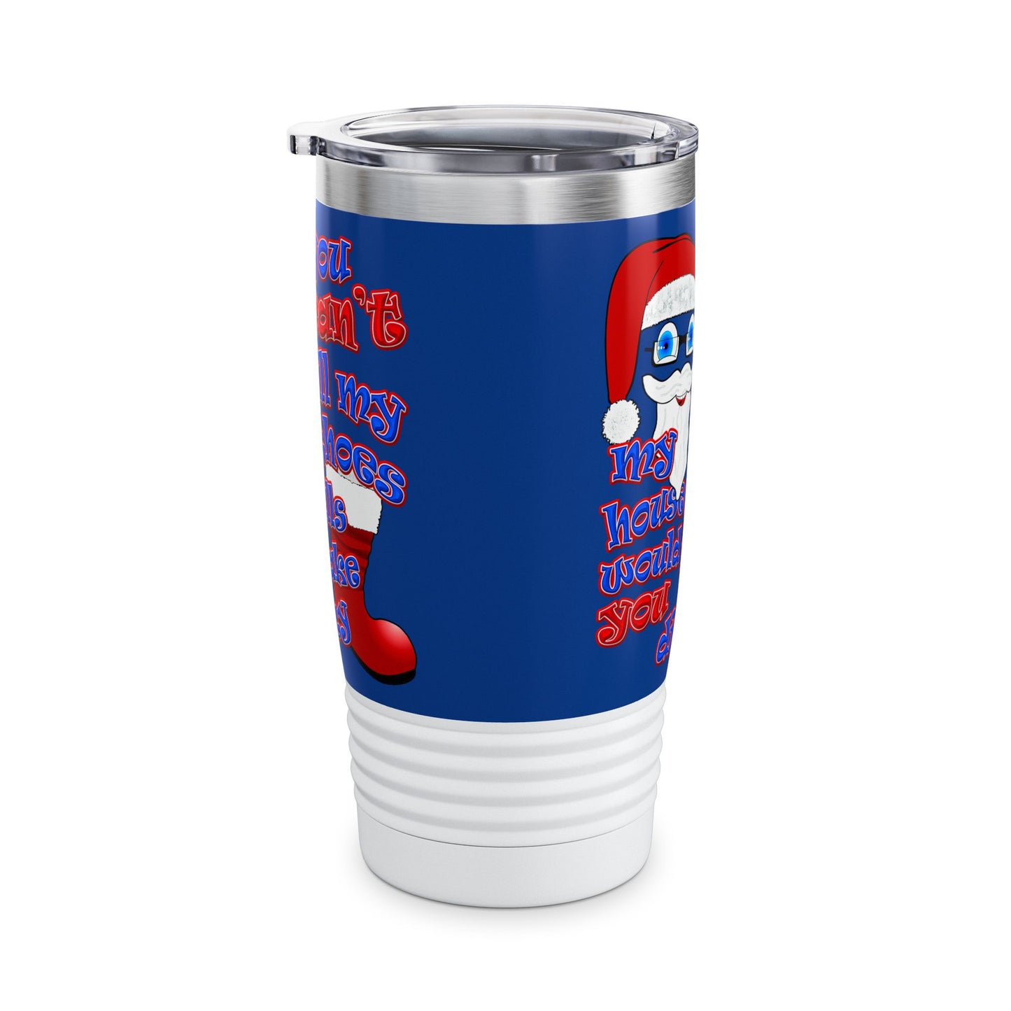 santa's shoes - Ringneck Tumbler, 20oz (dark blue)
