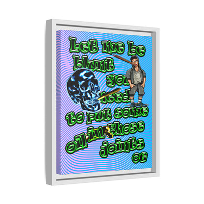 og - framed canvas art (light blue-purple wave)