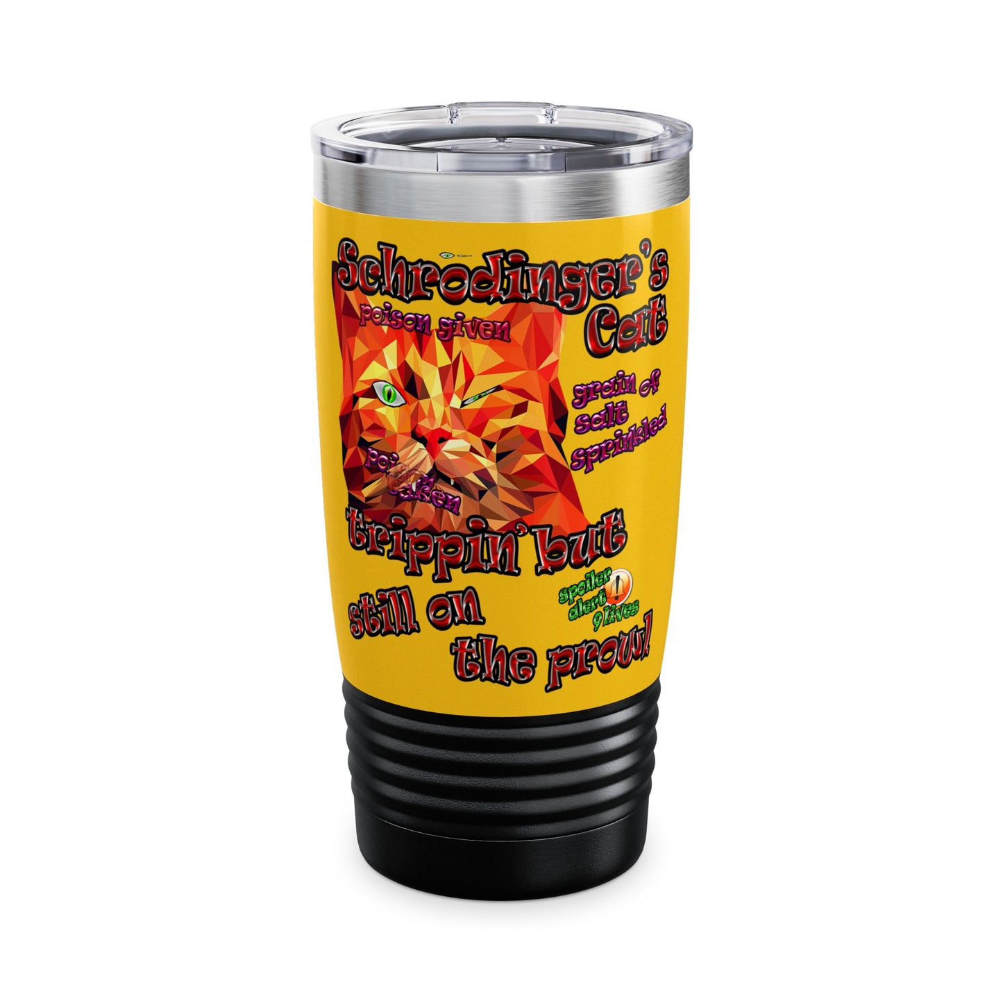 schrodinger's cat - Ringneck Tumbler, 20oz (yellow)