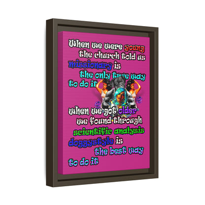 doggystyle - framed canvas art (pink)
