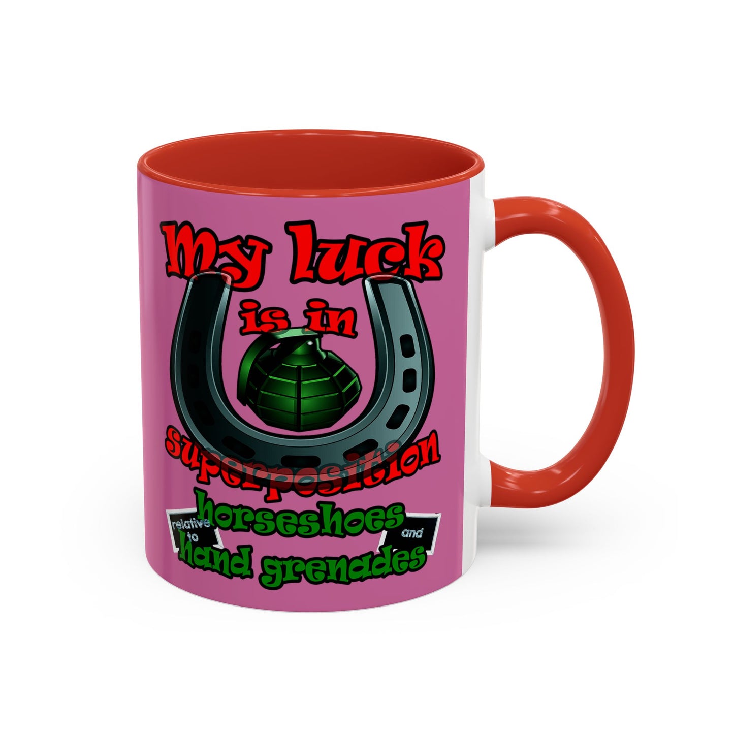 my luck - Accent Mug (light pink)