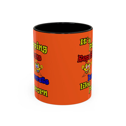 popping like popcorn - Accent Mug (orange)
