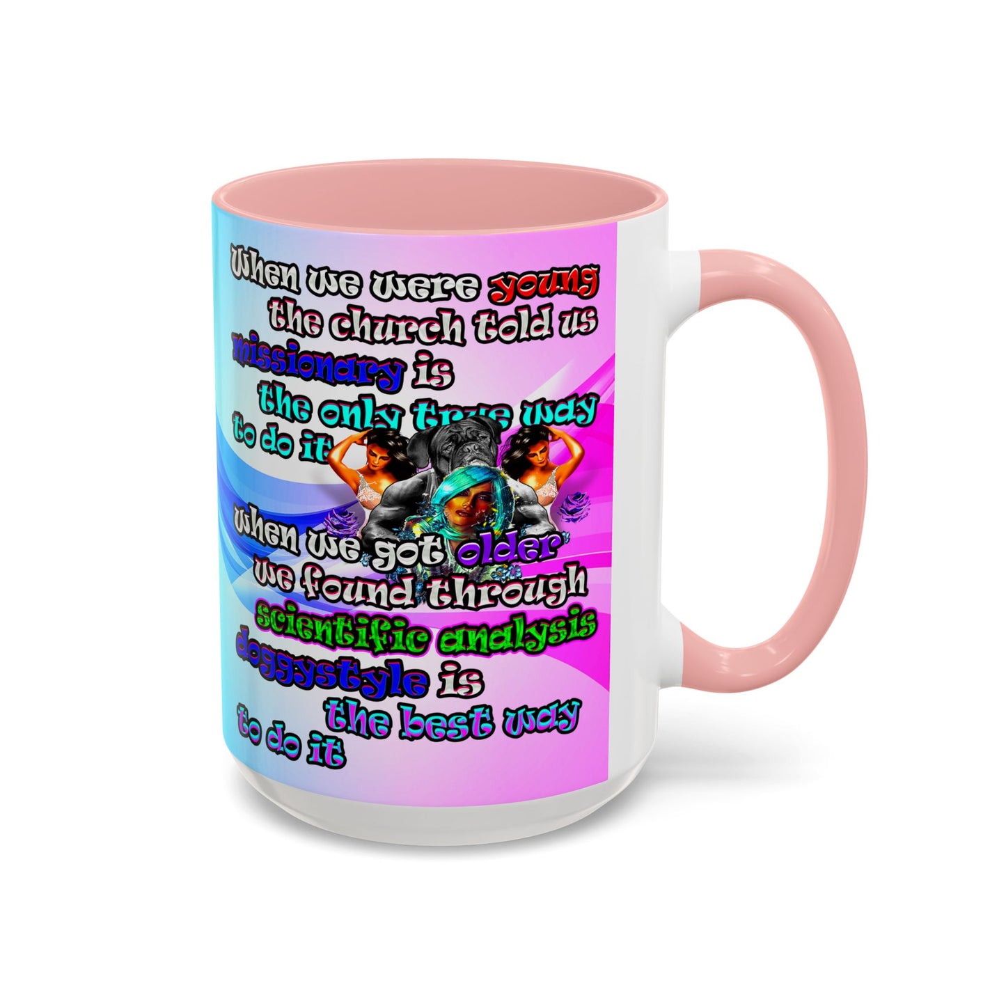 doggystyle - Accent Mug (light blue-pink wave)