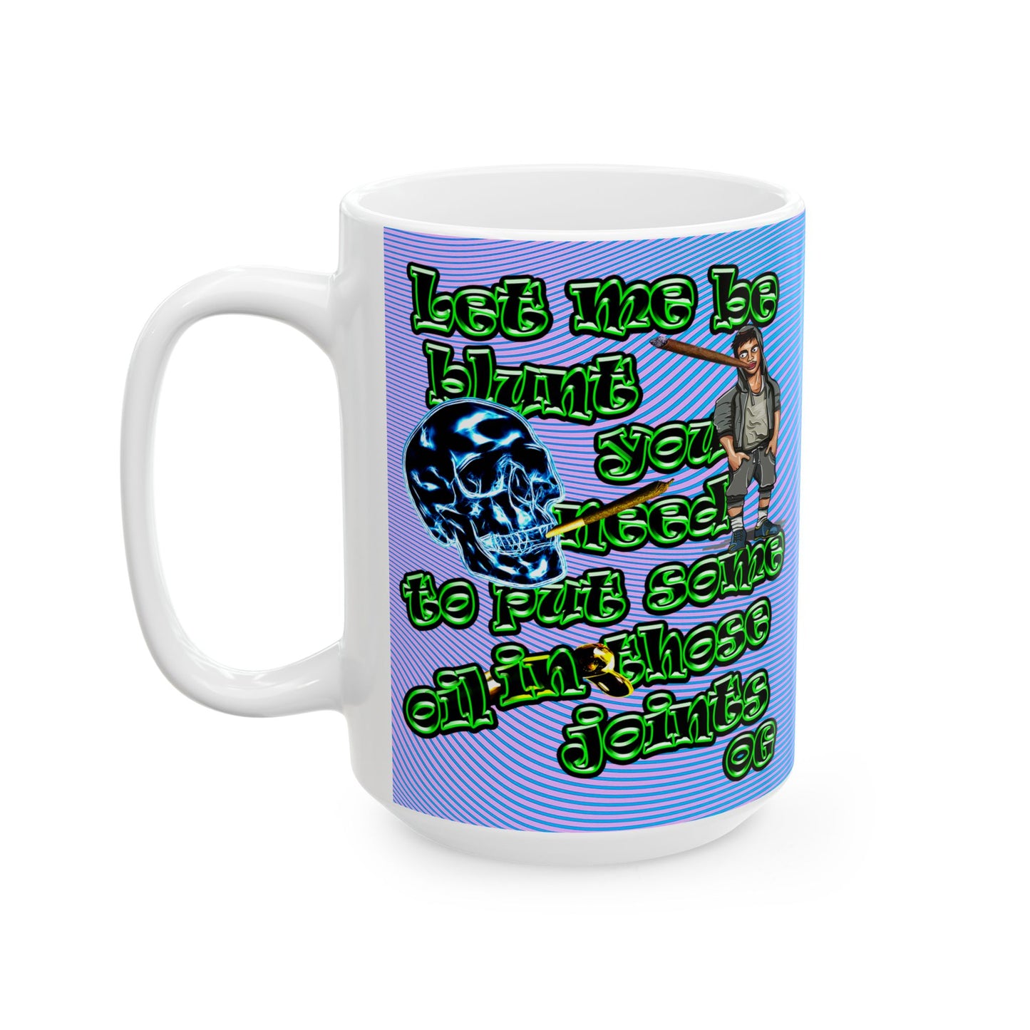 og - White Mug (light blue-purple wave)