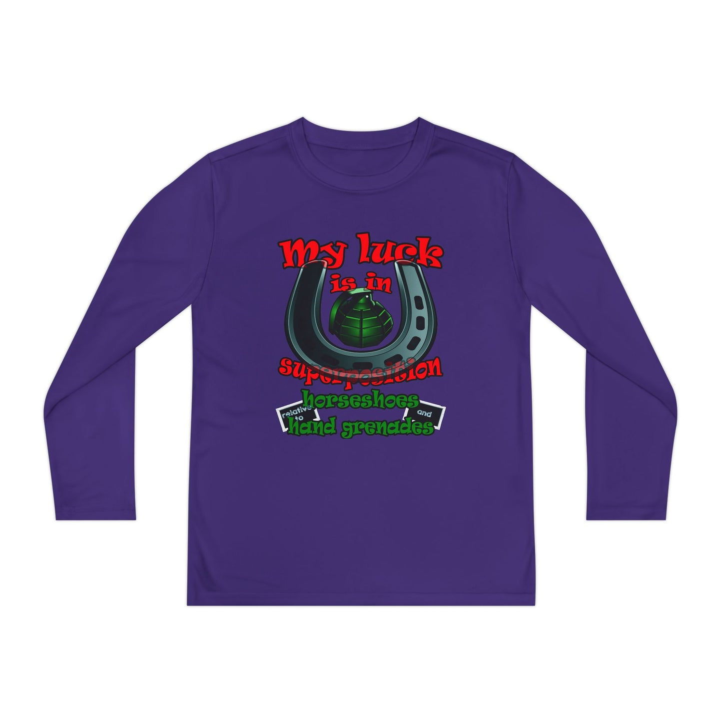 my luck - Youth Long Sleeve Competitor Tee