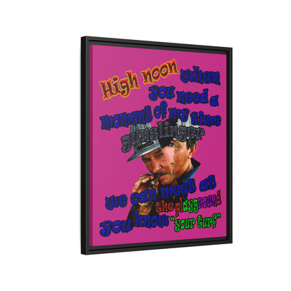 high noon - framed canvas art (pink)