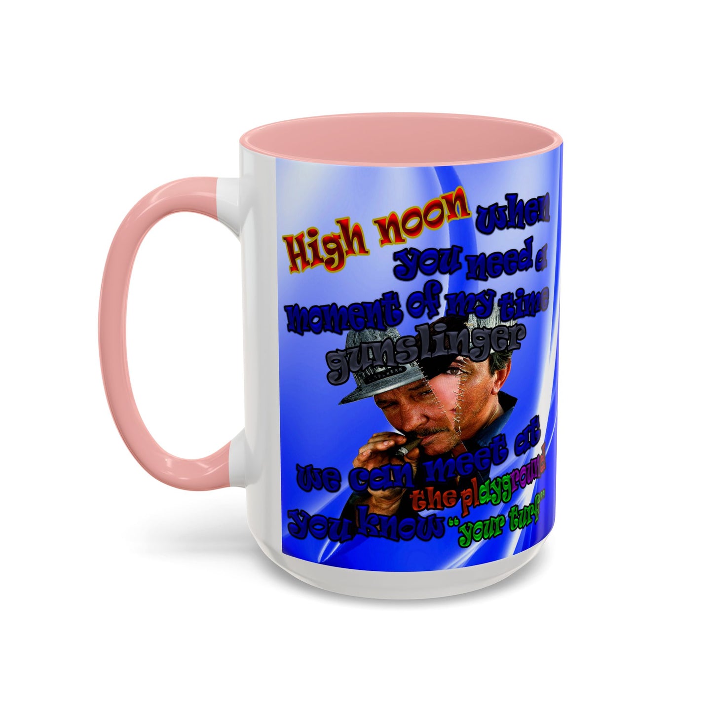 high noon - Accent Mug (blue-white wave)