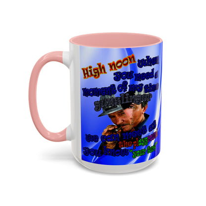 high noon - Accent Mug (blue-white wave)