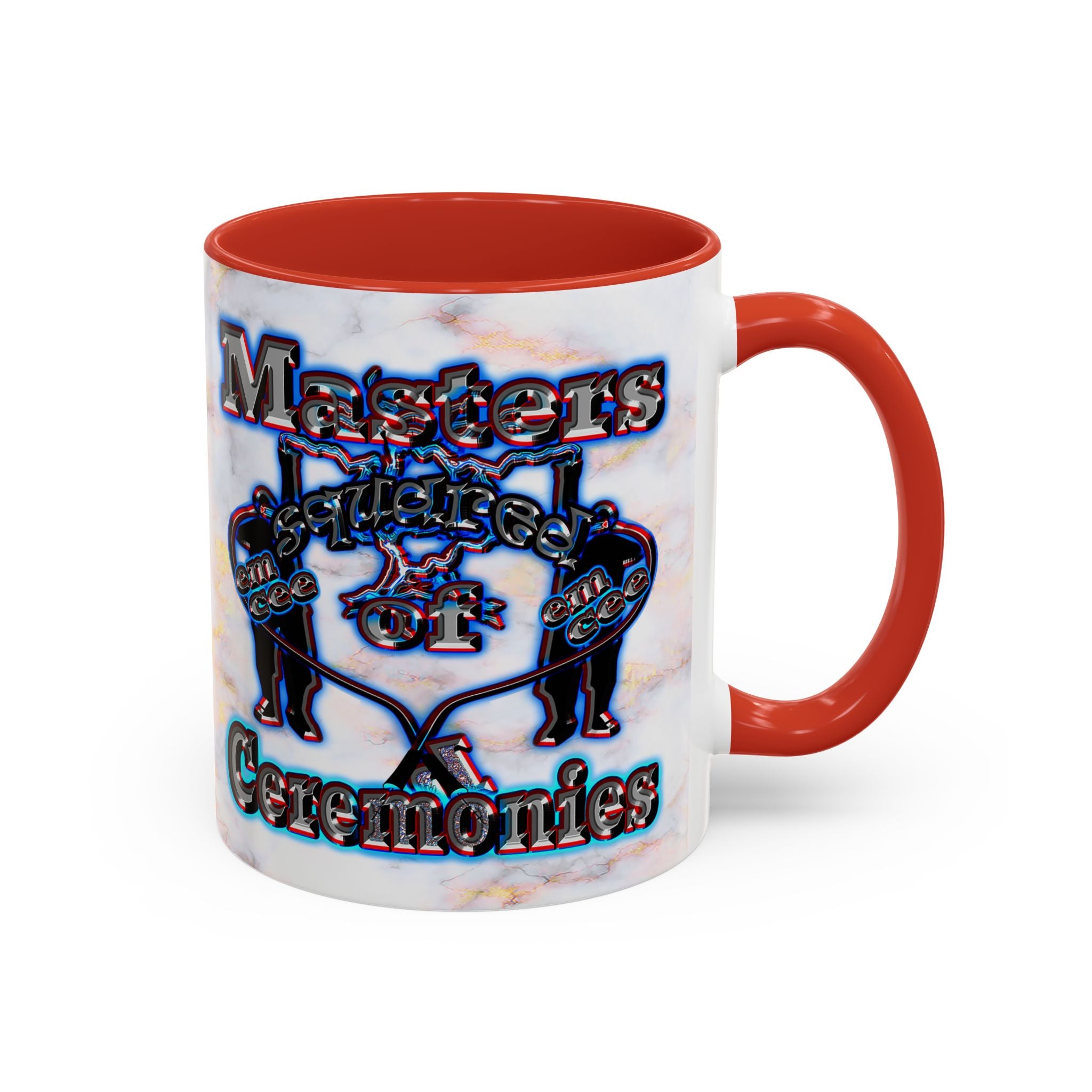 em cee squared - Accent Mug (white marble)