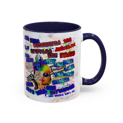 drop the beat - Accent Mug (white marble)