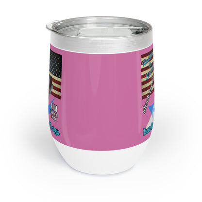 shoot for the stars - Chill Wine Tumbler (light pink)
