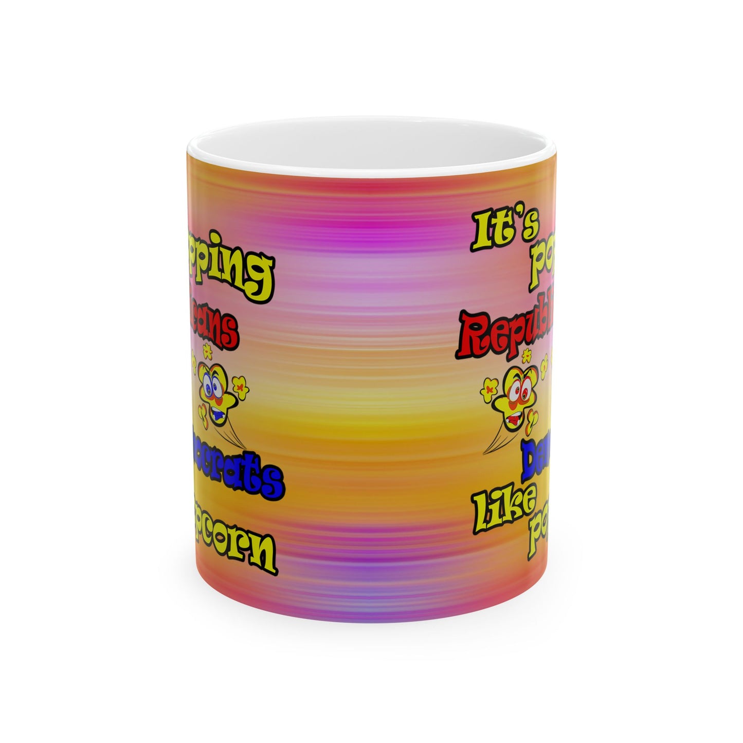popping like popcorn - White Mug (color blur)