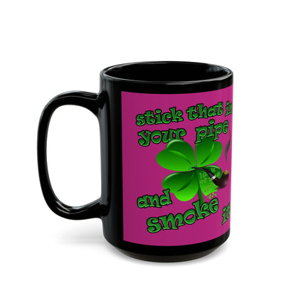 celtics logo - Black Mug (pink)