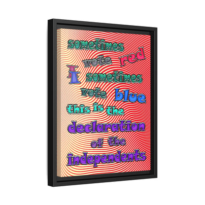 declaration of the independents - framed canvas art (yellow-orange wave)