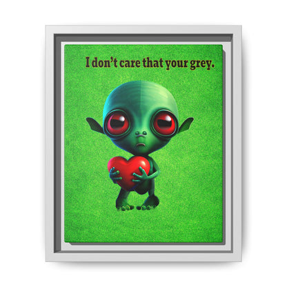 I don't care that your grey - framed canvas art (green turf)