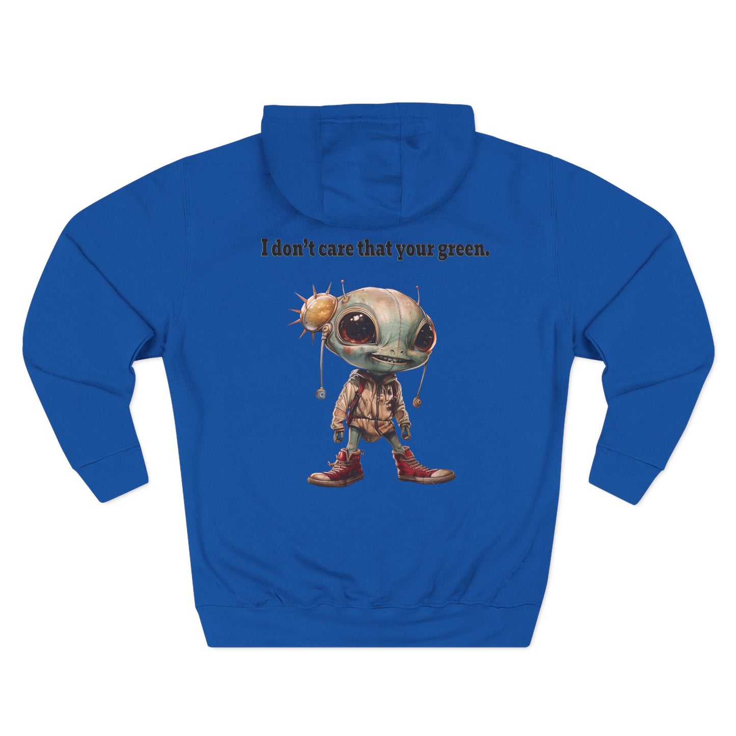I don't care that your grey - Three-Panel Fleece Hoodie