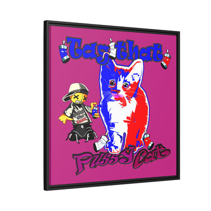 tag that - framed canvas art (pink)