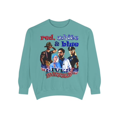 rw&b lives matter - Unisex Garment-Dyed Sweatshirt