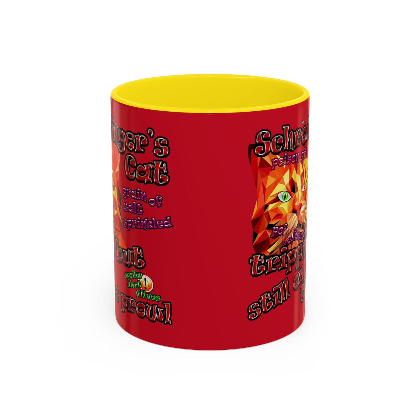 schrodinger's cat - Accent Mug (dark red)