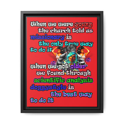 doggystyle - framed canvas art (red)