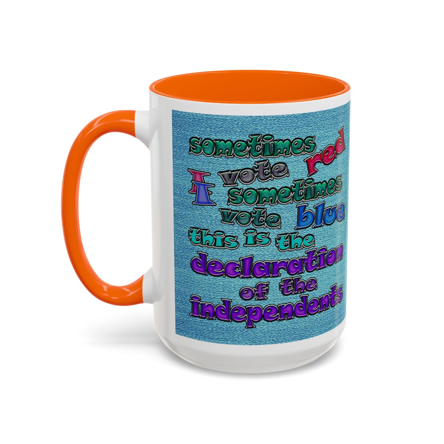declaration of the independents - Accent Mug (faded blue)