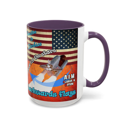 shoot for the stars - Accent Mug (burnt orange)