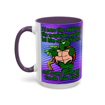 turtle race - Accent Mug (purple wave)