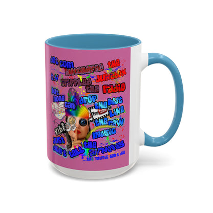 drop the beat - Accent Mug (light pink)
