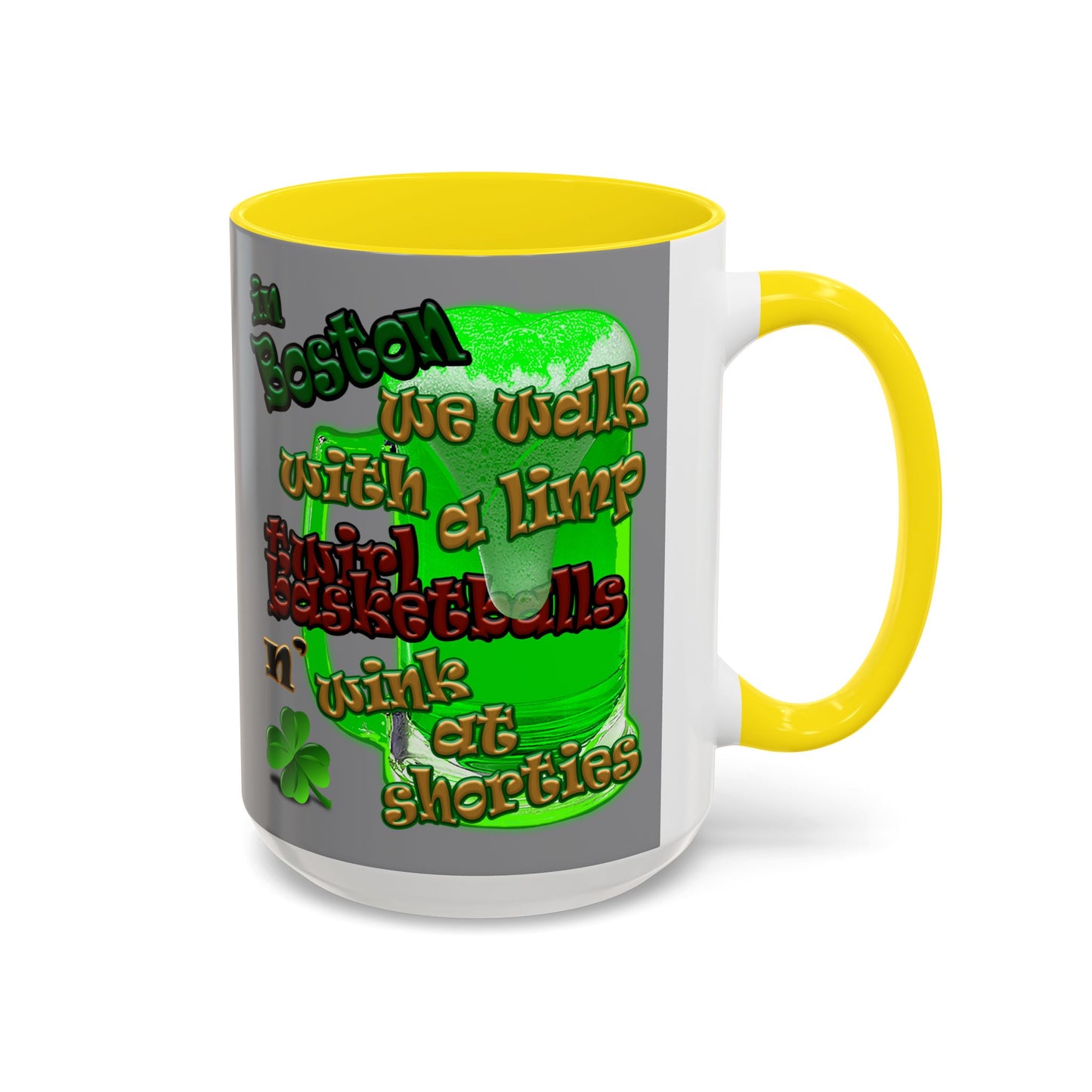 celtics logo - Accent Mug (grey)