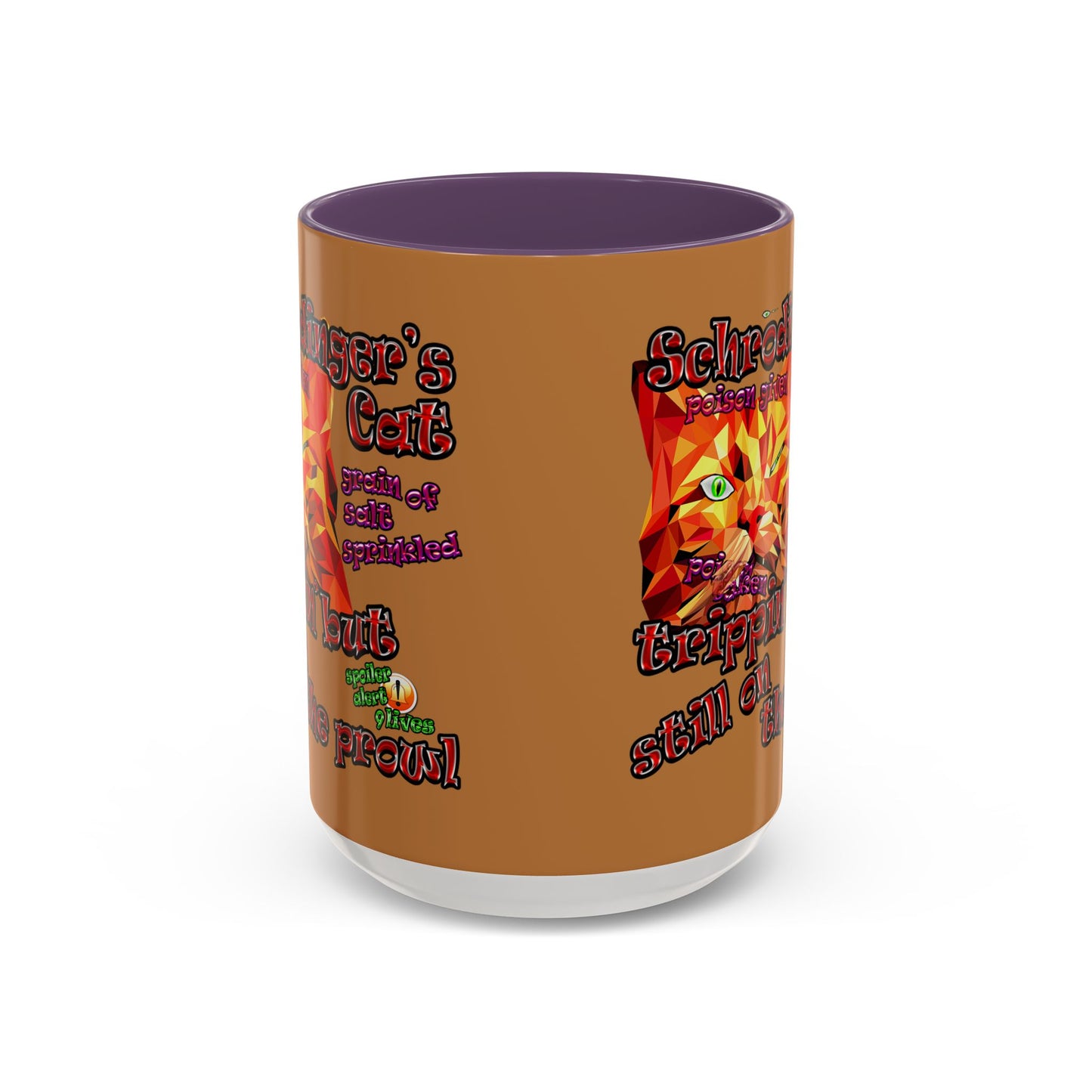 schrodinger's cat - Accent Mug (light brown)