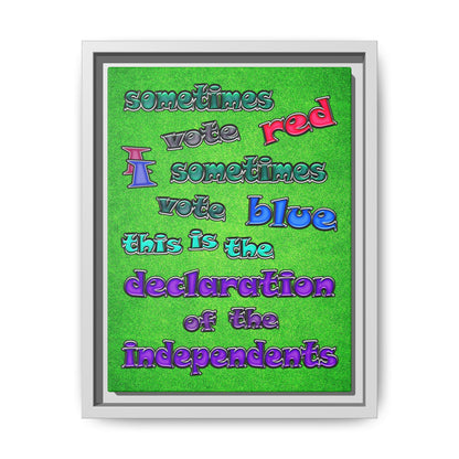 declaration of the independents - framed canvas art (green turf)