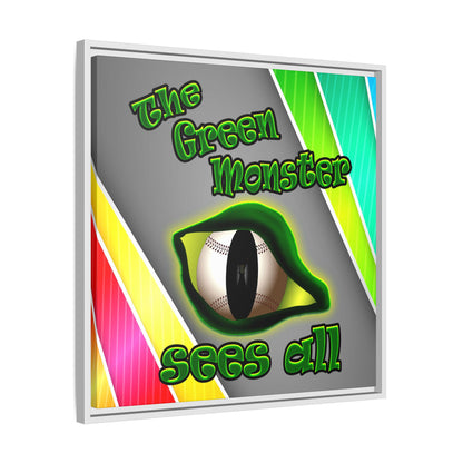green monster - framed canvas art (rainbow split)