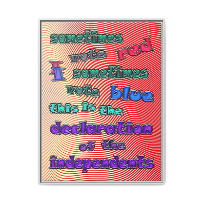 declaration of the independents - framed canvas art (yellow-orange wave)