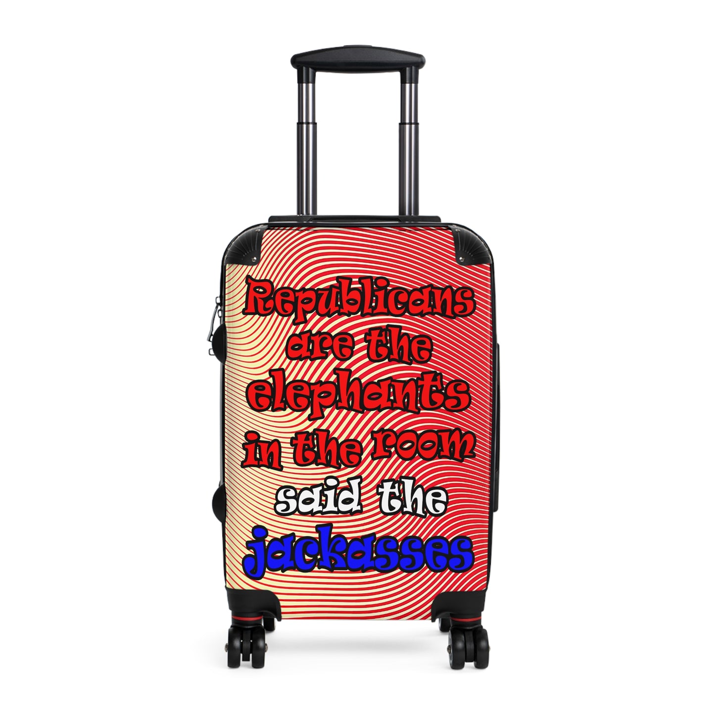 donkeys and elephants - Suitcase (yellow-orange wave)