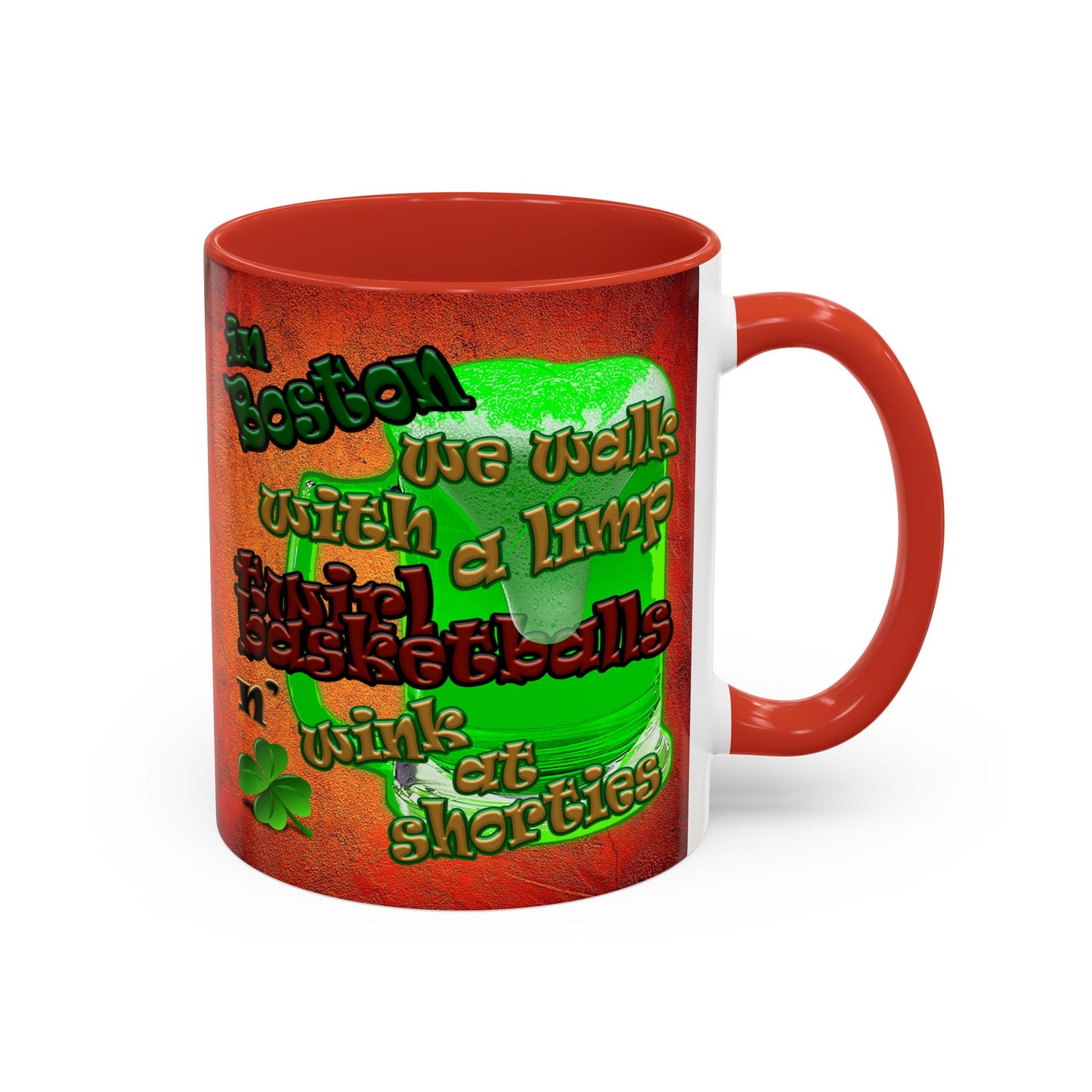 celtics logo - Accent Mug (burnt orange)