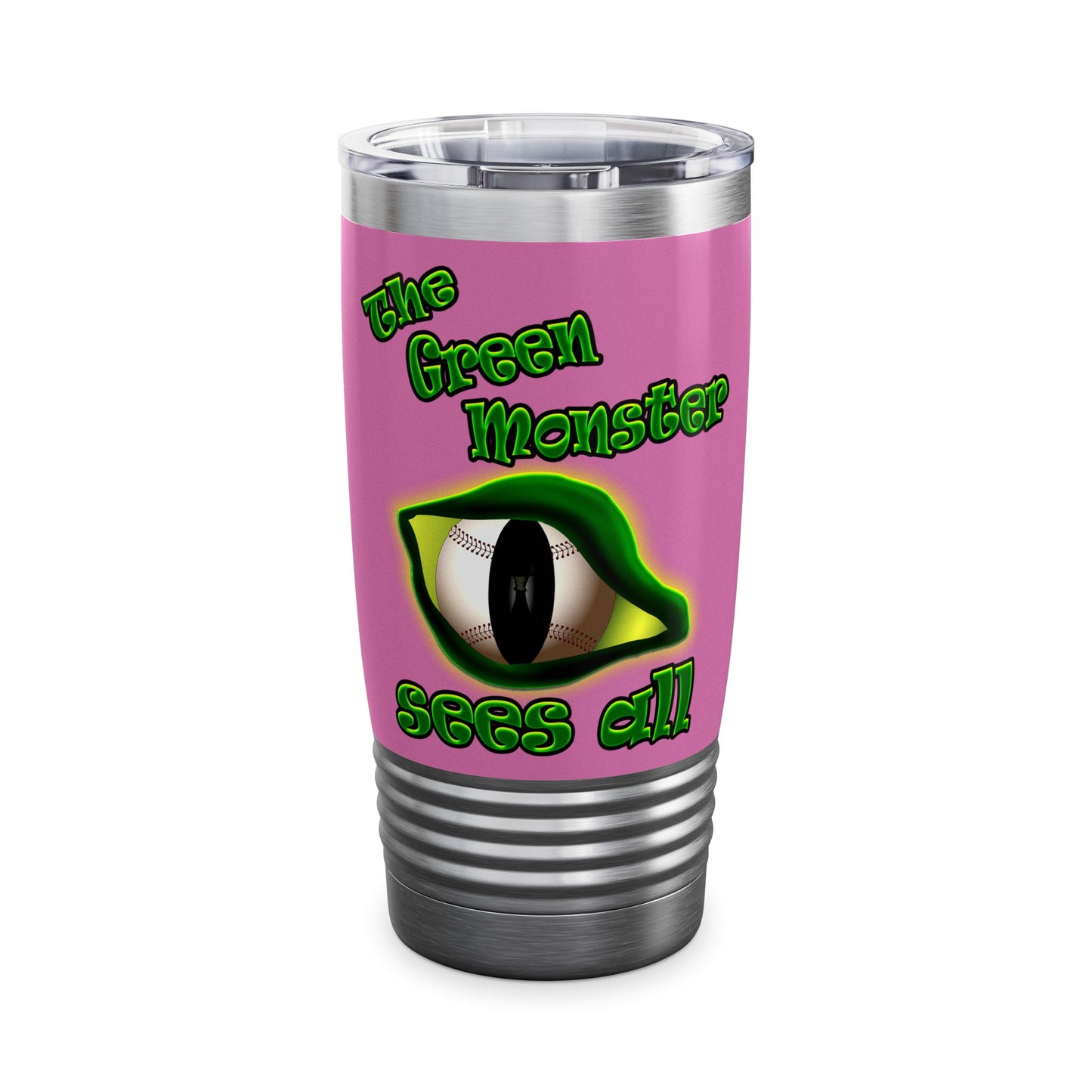 green monster - Ringneck Tumbler, 20oz (light pink)