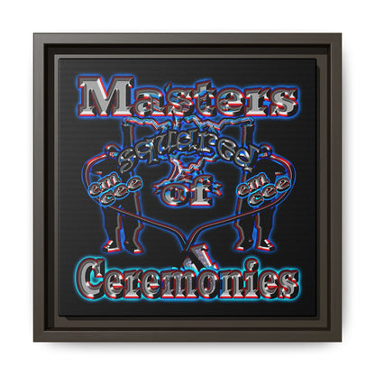 em cee squared - framed canvas art (black)