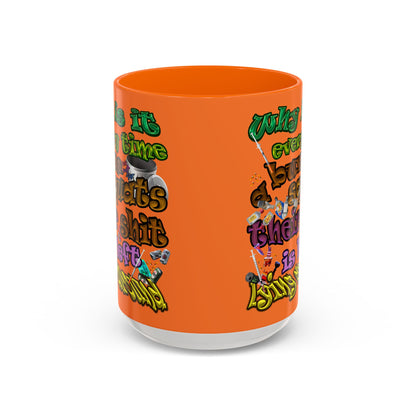the bum's shit - Accent Mug (crusta)