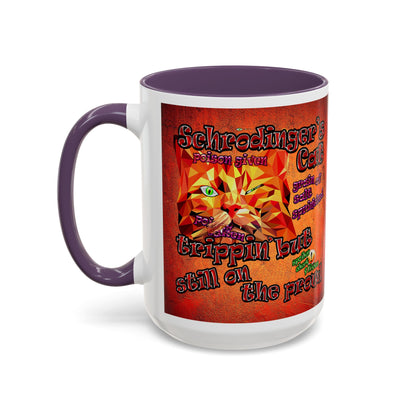 schrodinger's cat - Accent Mug (burnt orange)