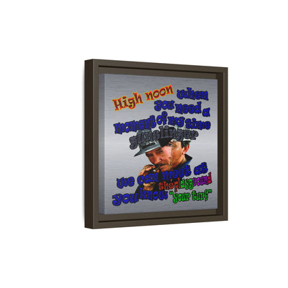 high noon - framed canvas art (brushed nickel)