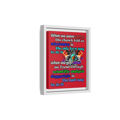 doggystyle - framed canvas art (dark red)