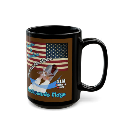 shoot for the stars - Black Mug (brown)