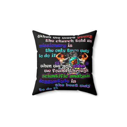 doggystyle - Faux Suede Square Pillow - (black)
