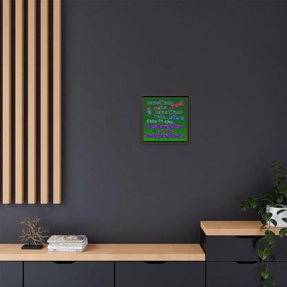 declaration of the independents - framed canvas art (logo green)