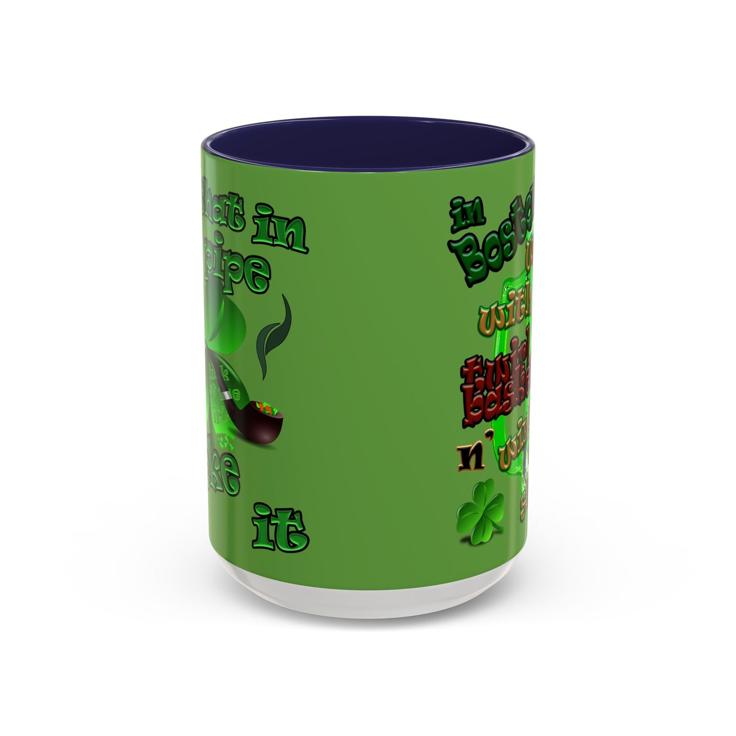 celtics logo - Accent Mug (green)
