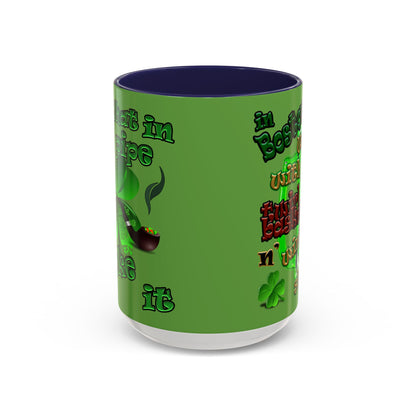 celtics logo - Accent Mug (green)