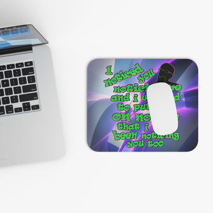 noticed you noticing - Mouse Pad (Rectangle) (grey-pink wave)