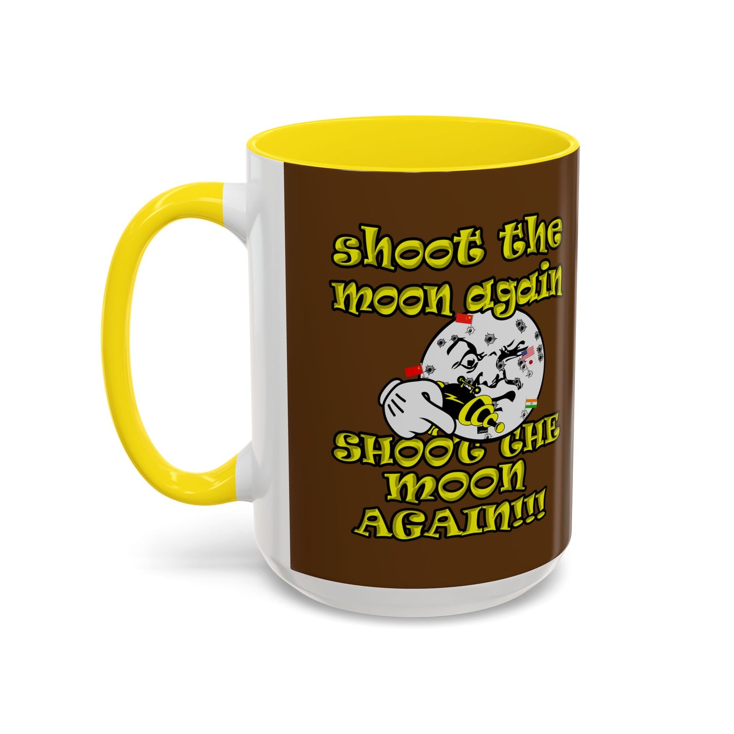 shoot the moon again - Accent Mug (brown)